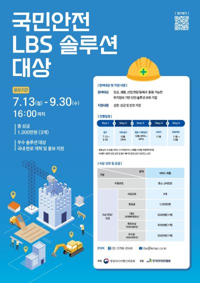 [방송미디어통신위원회, 한국인터넷진흥원] 국민안전 LBS 솔루션 대상 (~9.30 16:00)